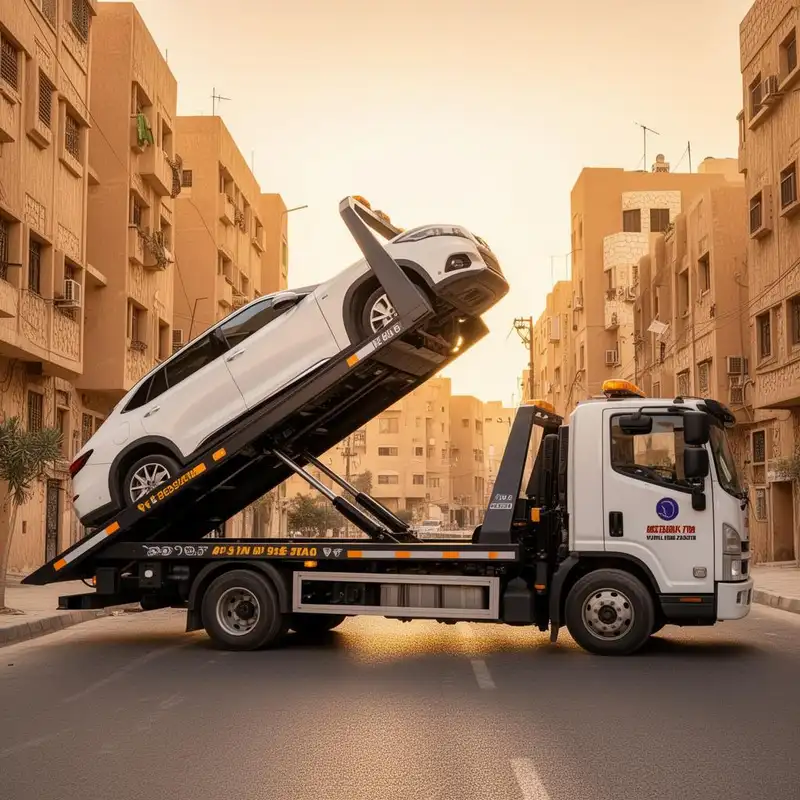 سطحة هيدروليك تحمل سيارة SUV في الكويت